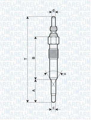 MAGNETI MARELLI kaitinimo žvakė 062900028304